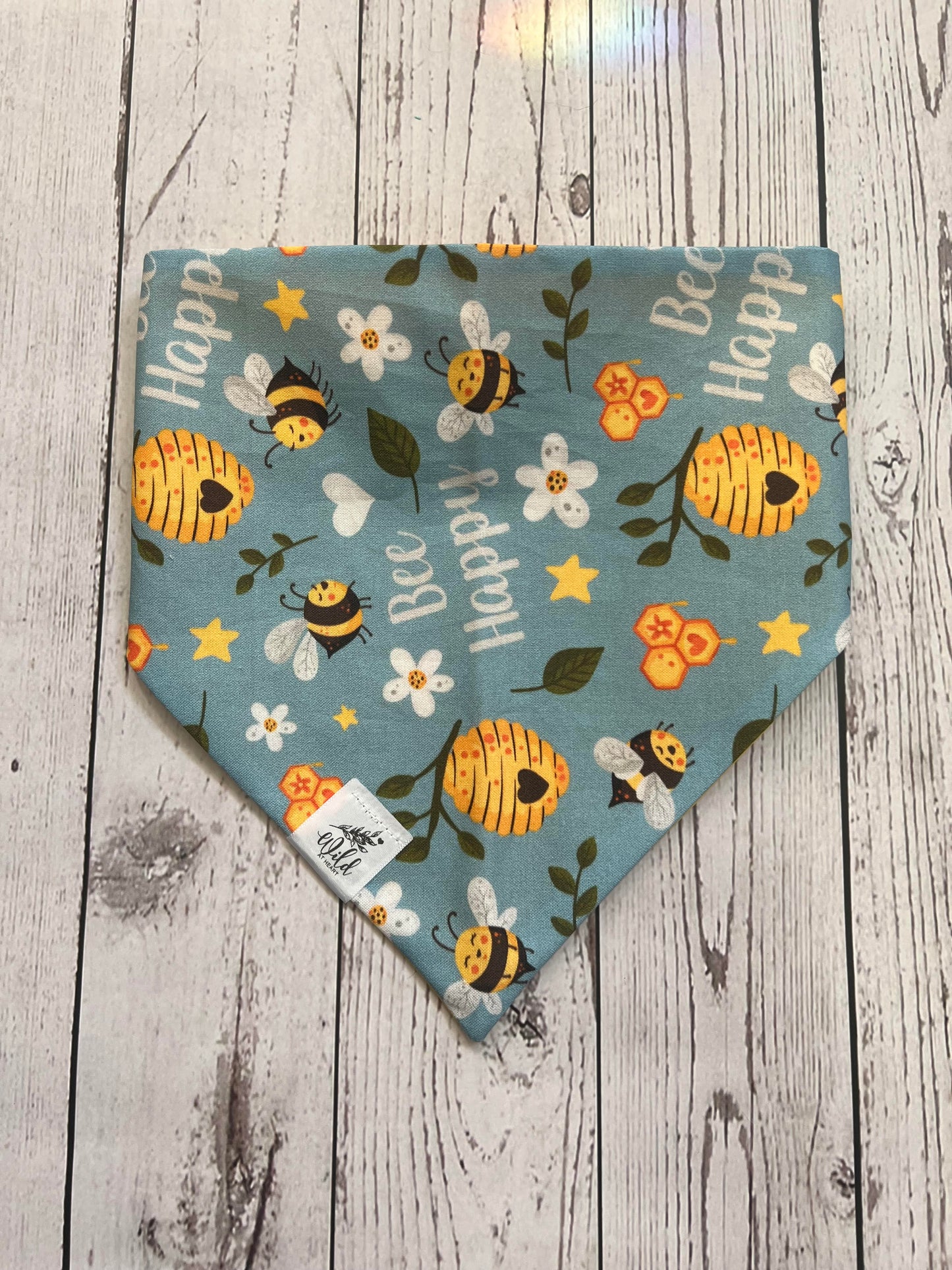 "Bee Kind & Bee Happy” Pet Bandana