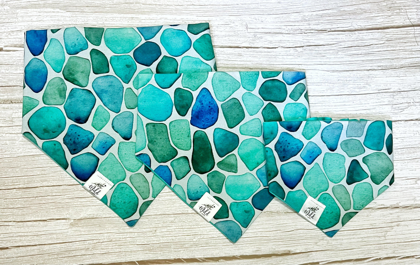 “Coastal Pebbles” Pet Bandana