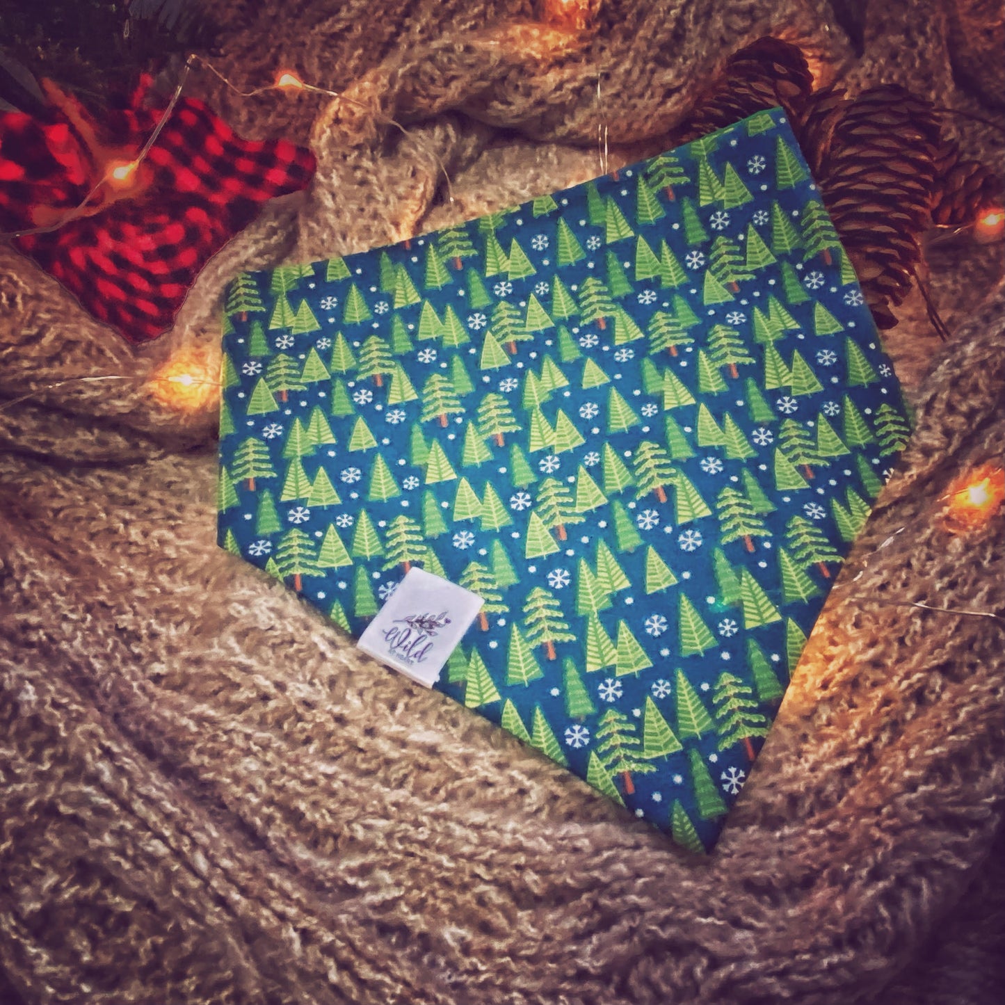 "Enchanted Evergreens" Pet Bandana