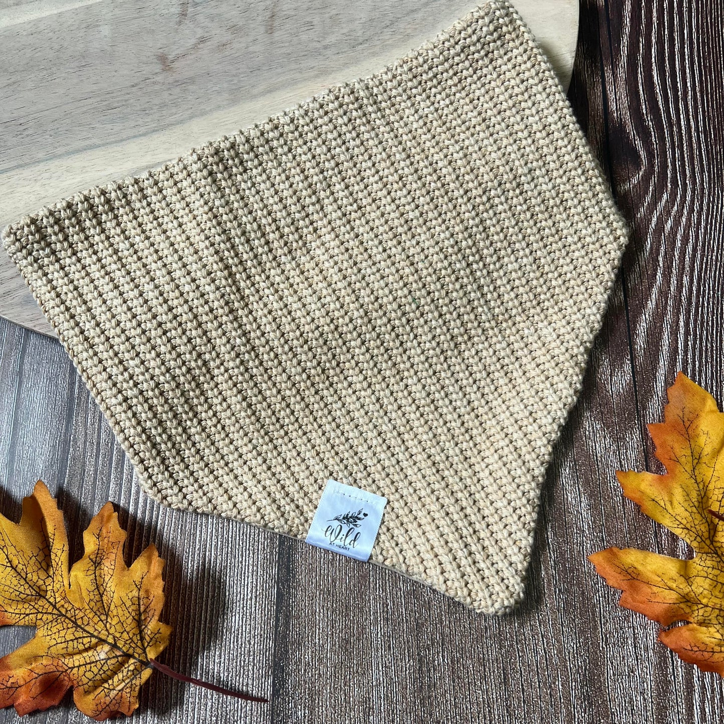 “Vanilla Bean Knit” Pet Bandana