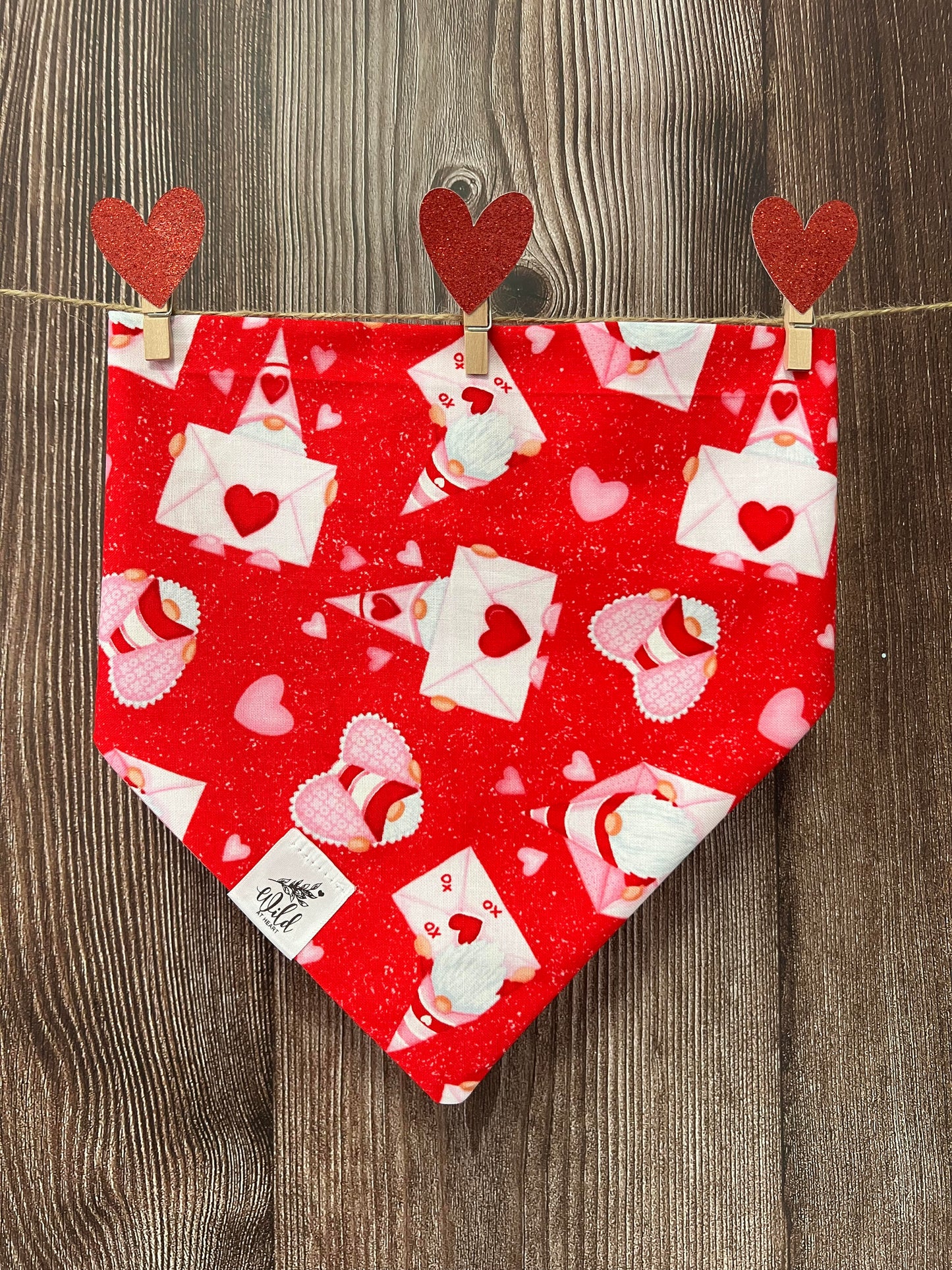 "Love Gnome" Pet Bandana