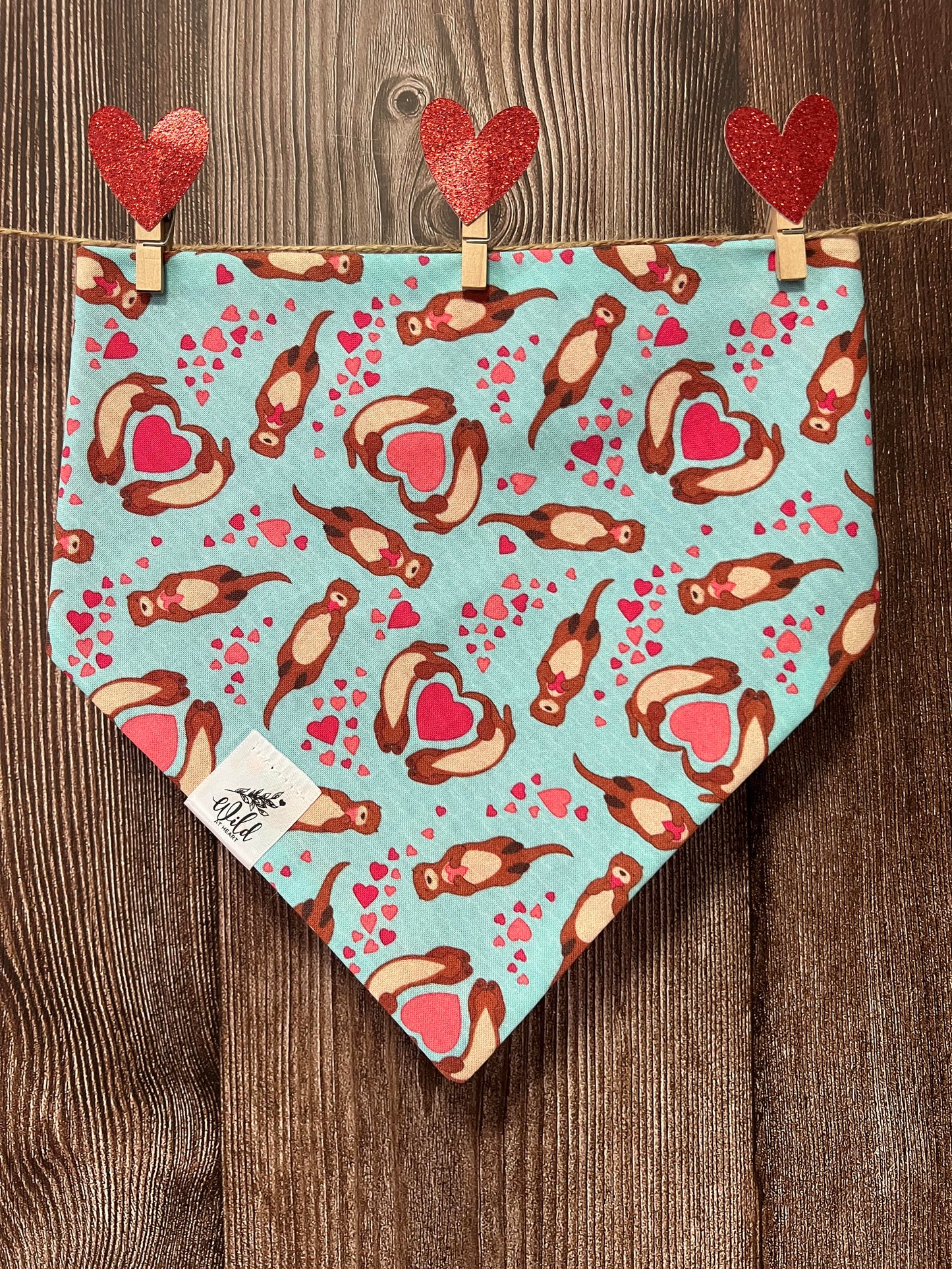 "Otterly in Love" Pet Bandana