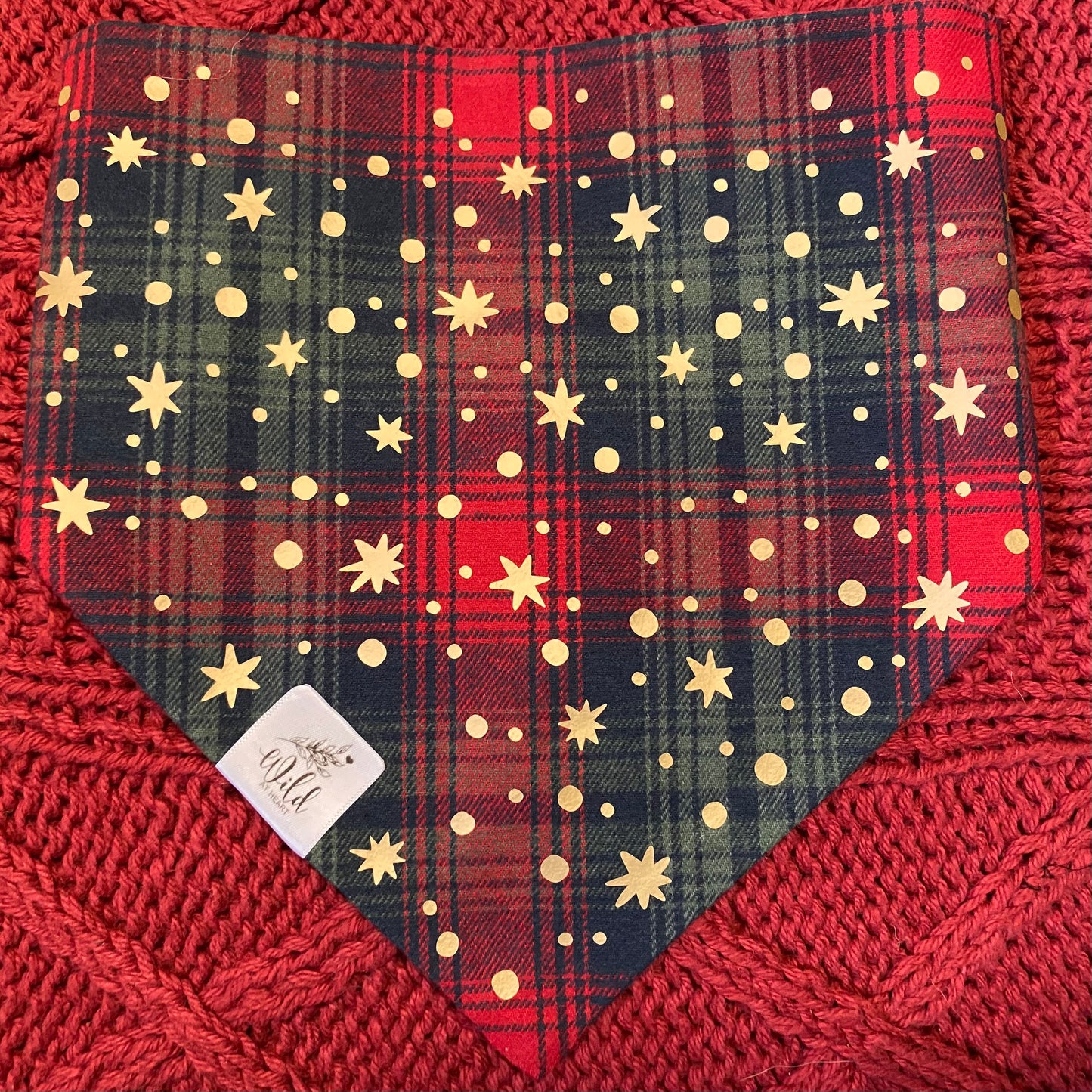 "Cozy Cabin Plaid" Pet Bandana