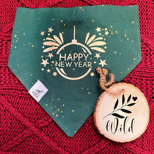 "Starry New Year Wishes" Pet Bandana