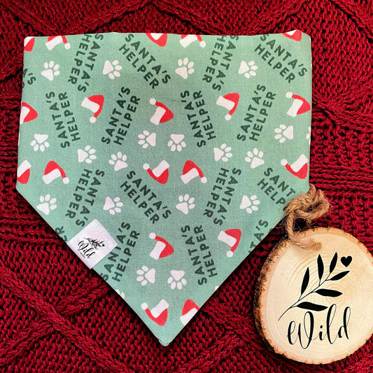 "Santa's Little Helper Pup " Pet Bandana