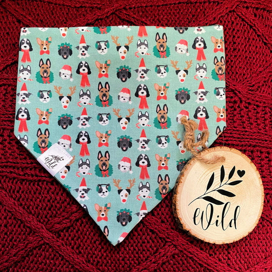 "Holly Jolly Pups" Pet Bandana