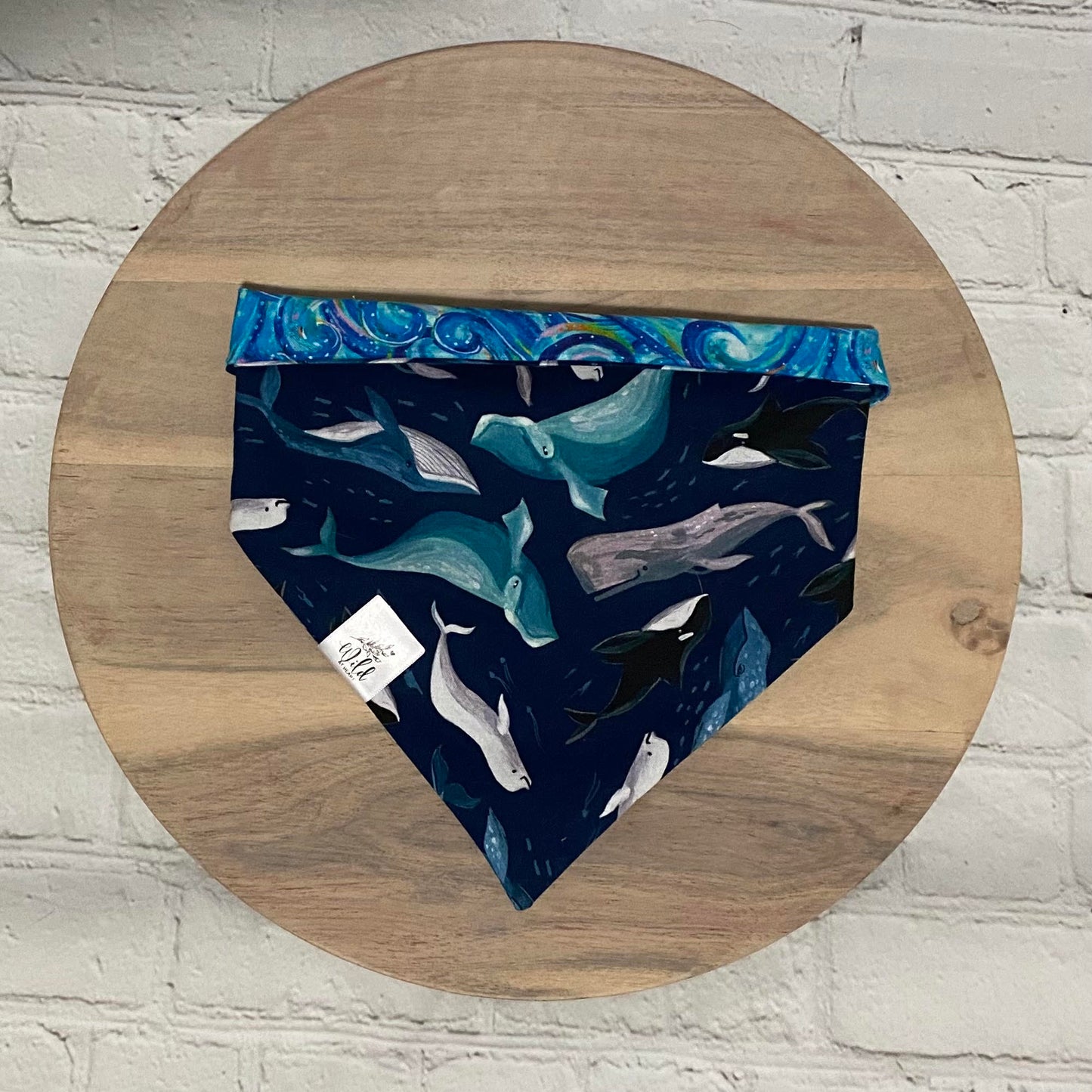 "Whale Song" Reversible Pet Bandana