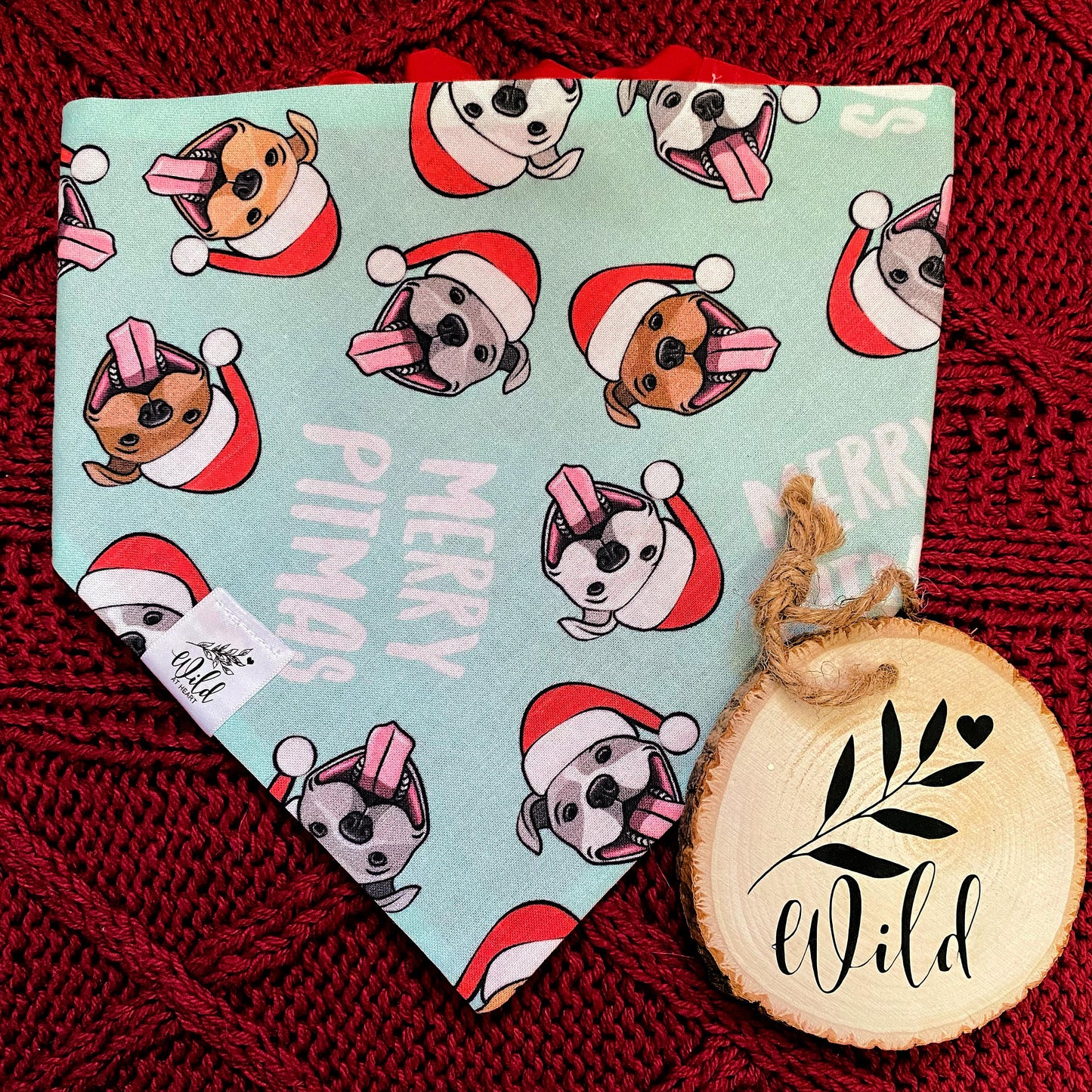 "Merry Paws-mas" Pet Bandana