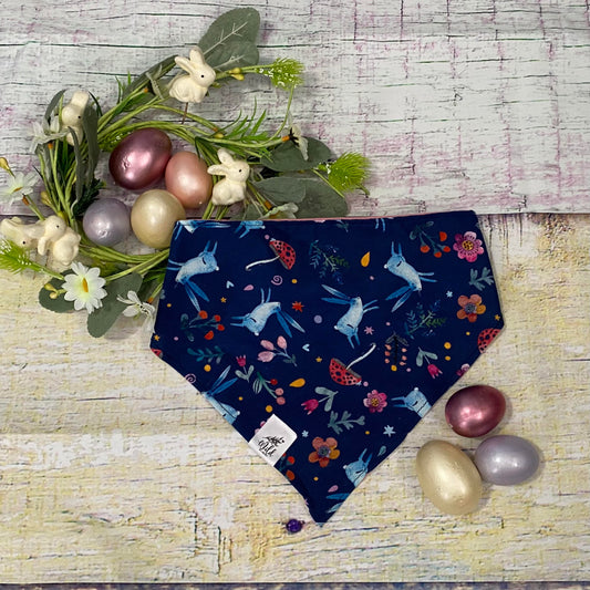 "Bunny Blue Wonderland” Pet Bandana