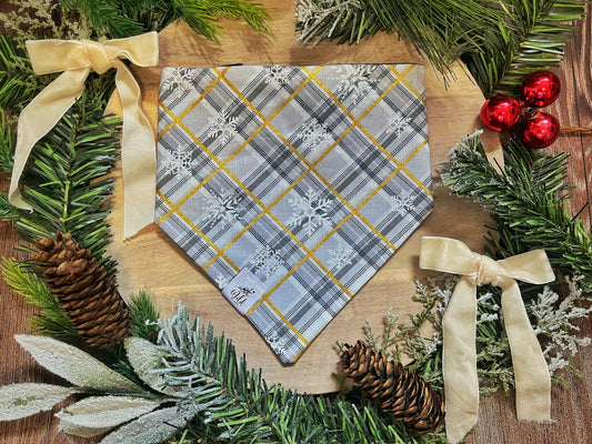 “Snowflake Shimmer” Pet Bandana