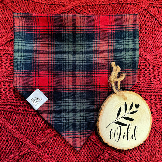 "Cozy Cabin Plaid" Pet Bandana