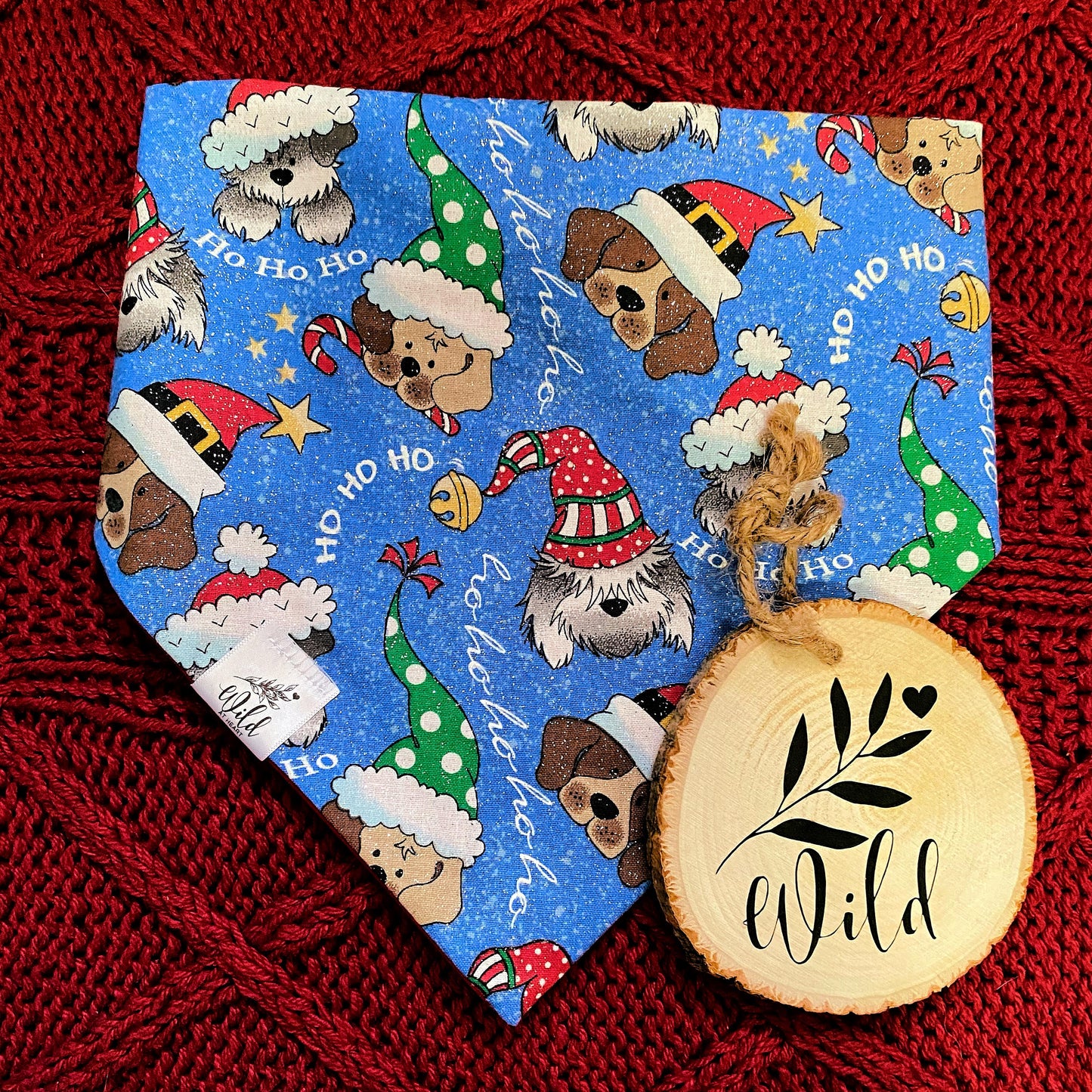 "Sparkle & Paws Holiday" Pet Bandana