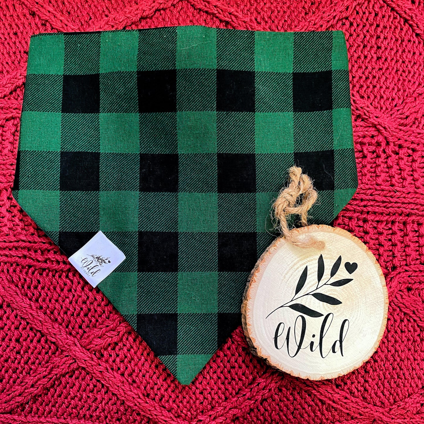 "Emerald Check" Pet Bandana