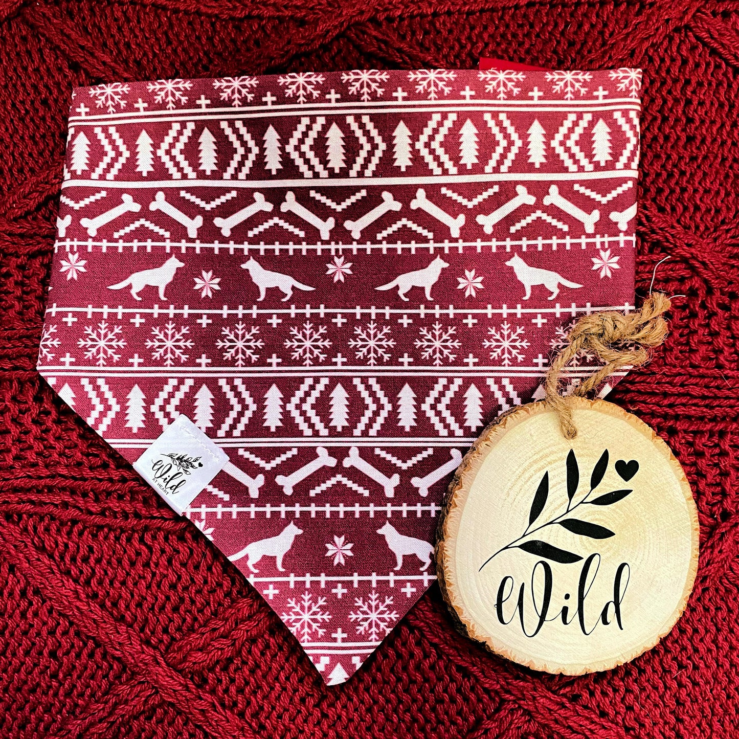 "Shepherd’s Fair Isle" Pet Bandana