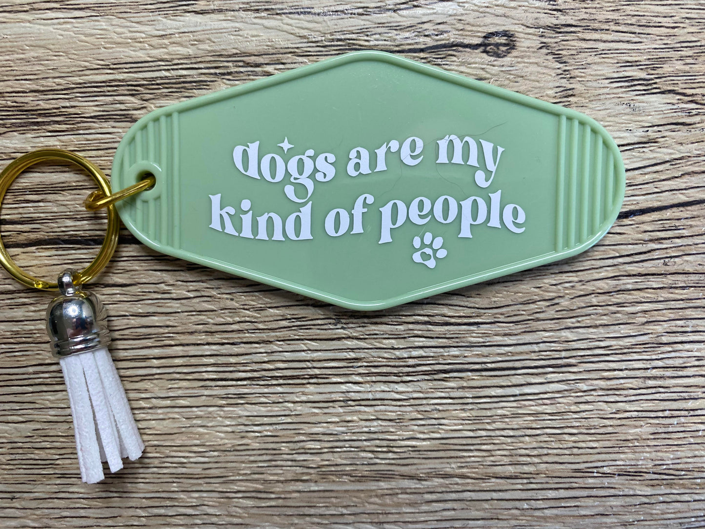 Dogs Are My Kind of People Vintage Motel Keychain