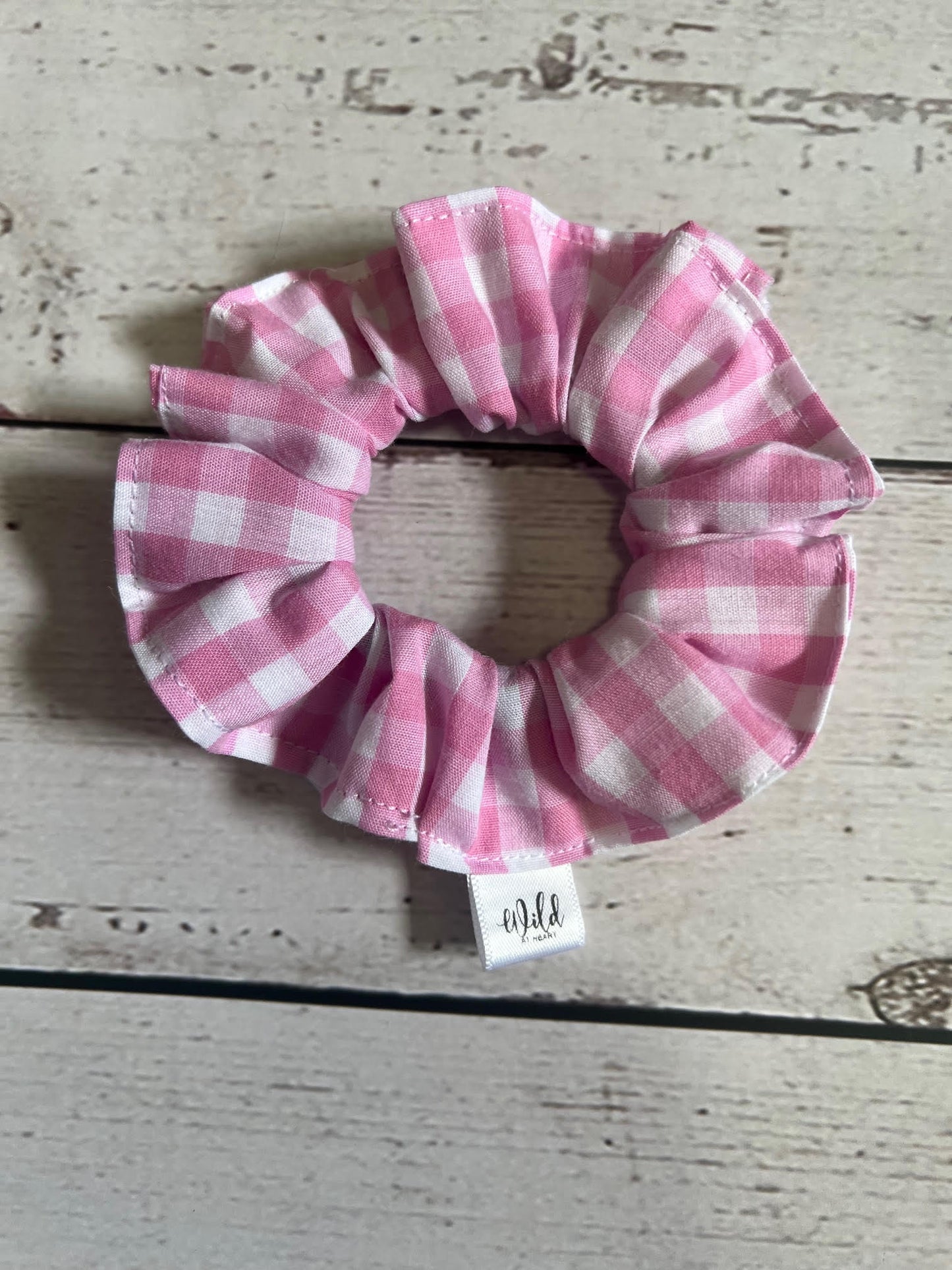 Gingham Hair Scrunchie