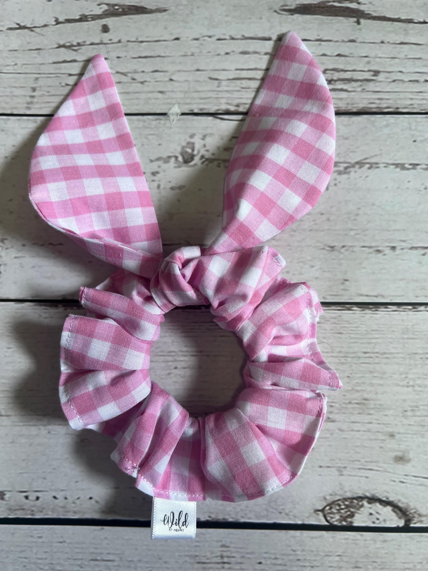 Gingham Hair Scrunchie