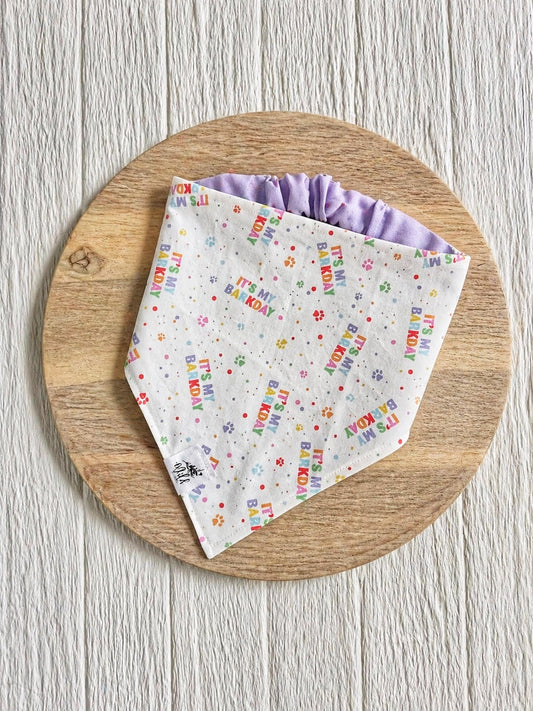 "Barkday Confetti" Pet Bandana