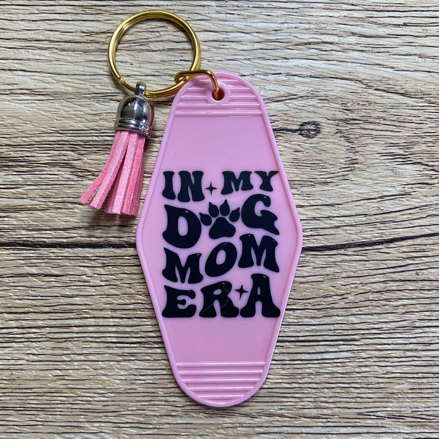 In My Dog Mom Era Vintage Motel Keychain