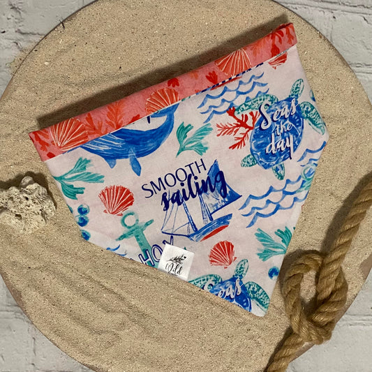 "Ocean Dreams” Reversible Pet Bandana