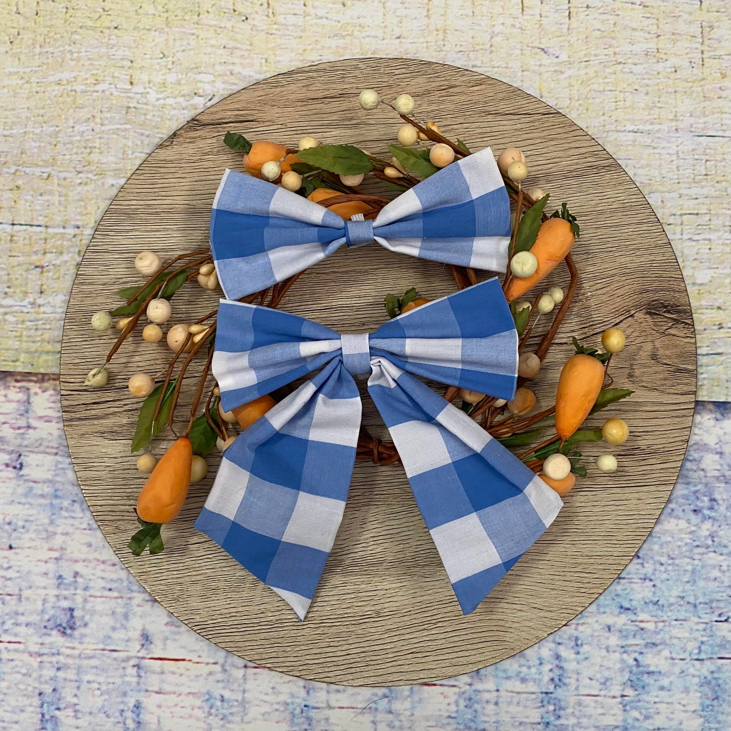 “Blue Bliss Gingham” Bows