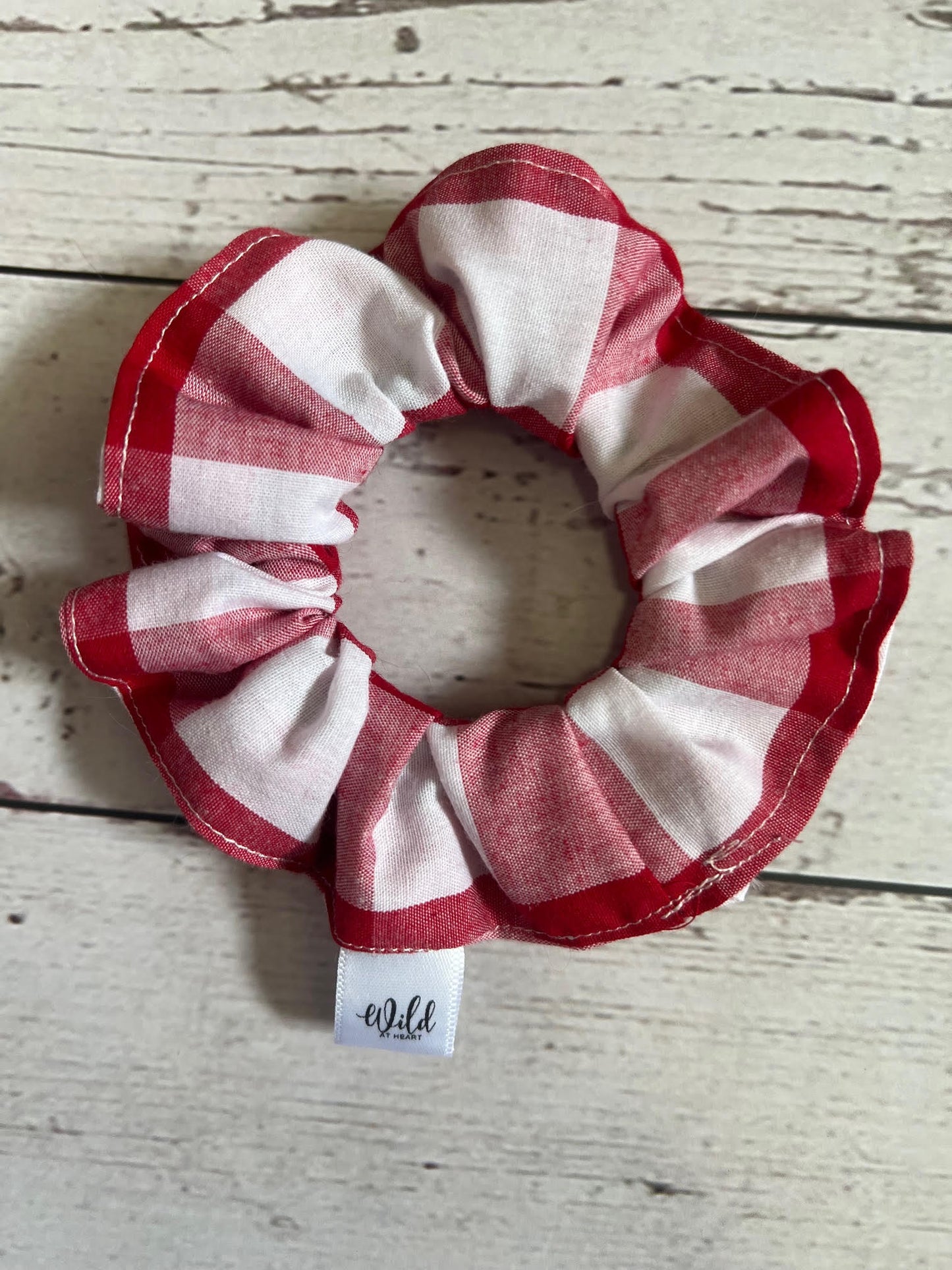 Gingham Hair Scrunchie