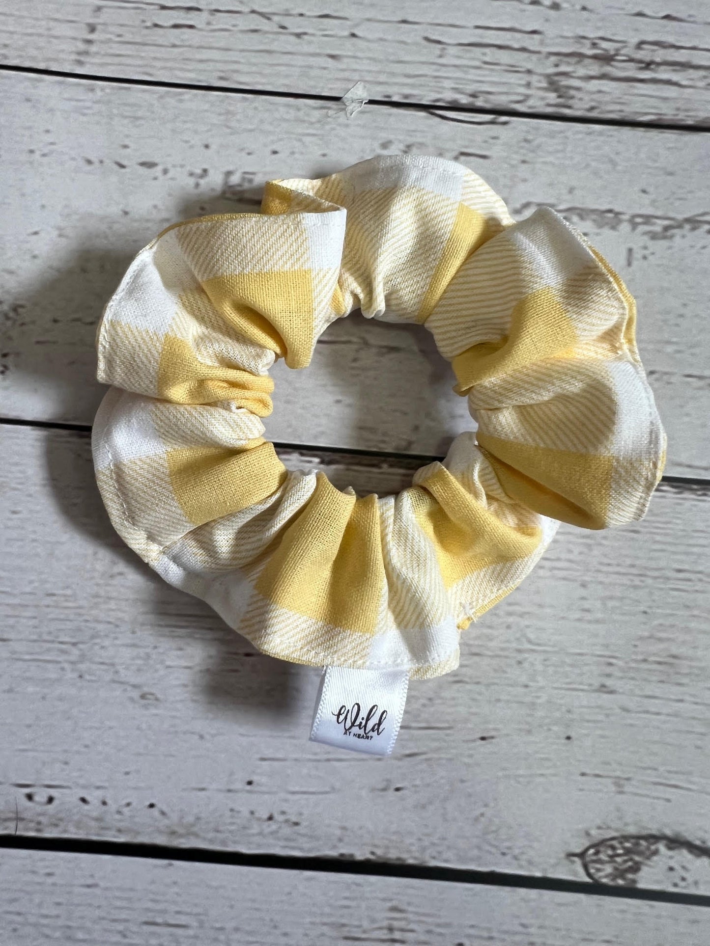 Gingham Hair Scrunchie