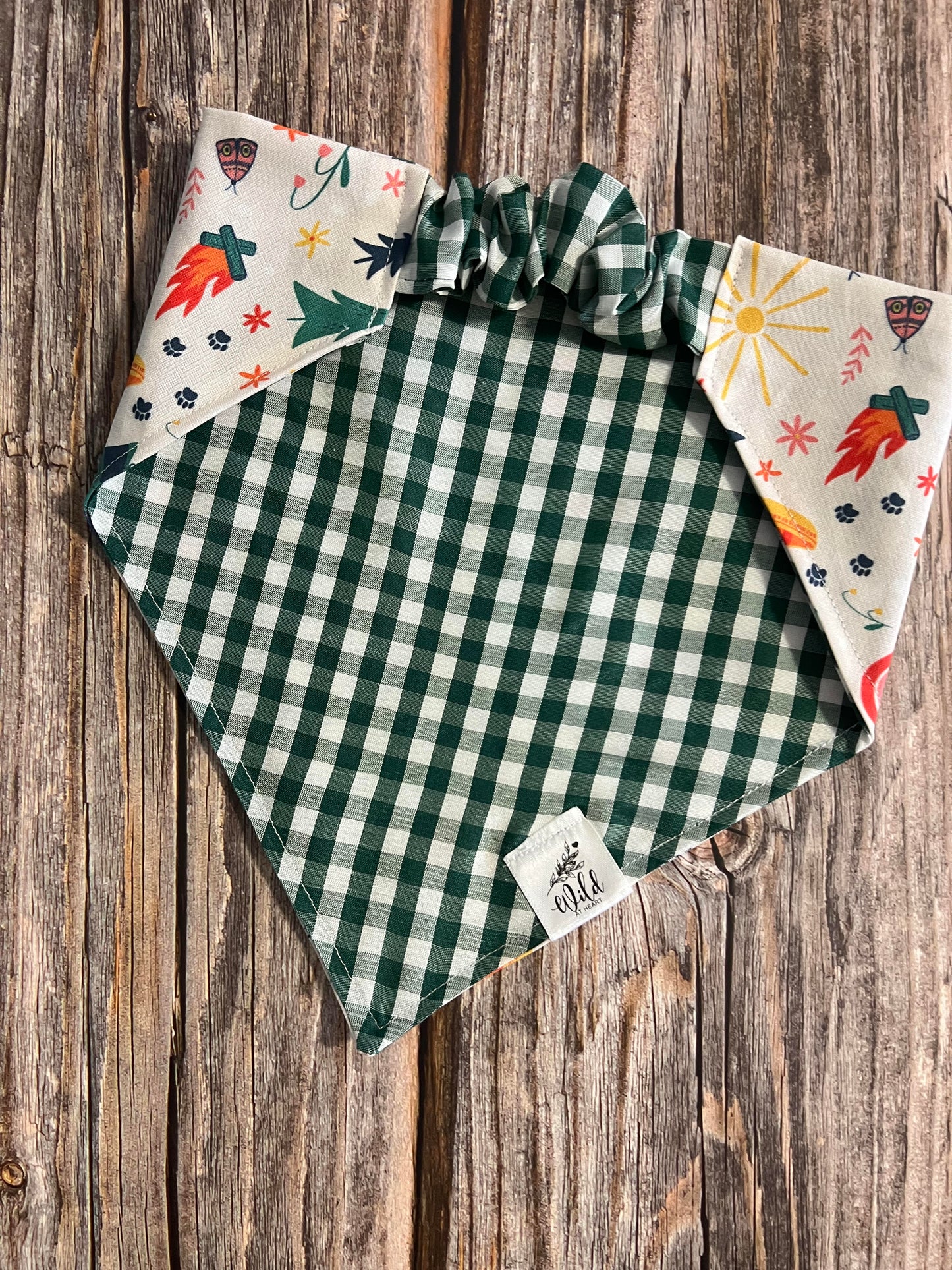 "Happy Camper" Reversible Pet Bandana