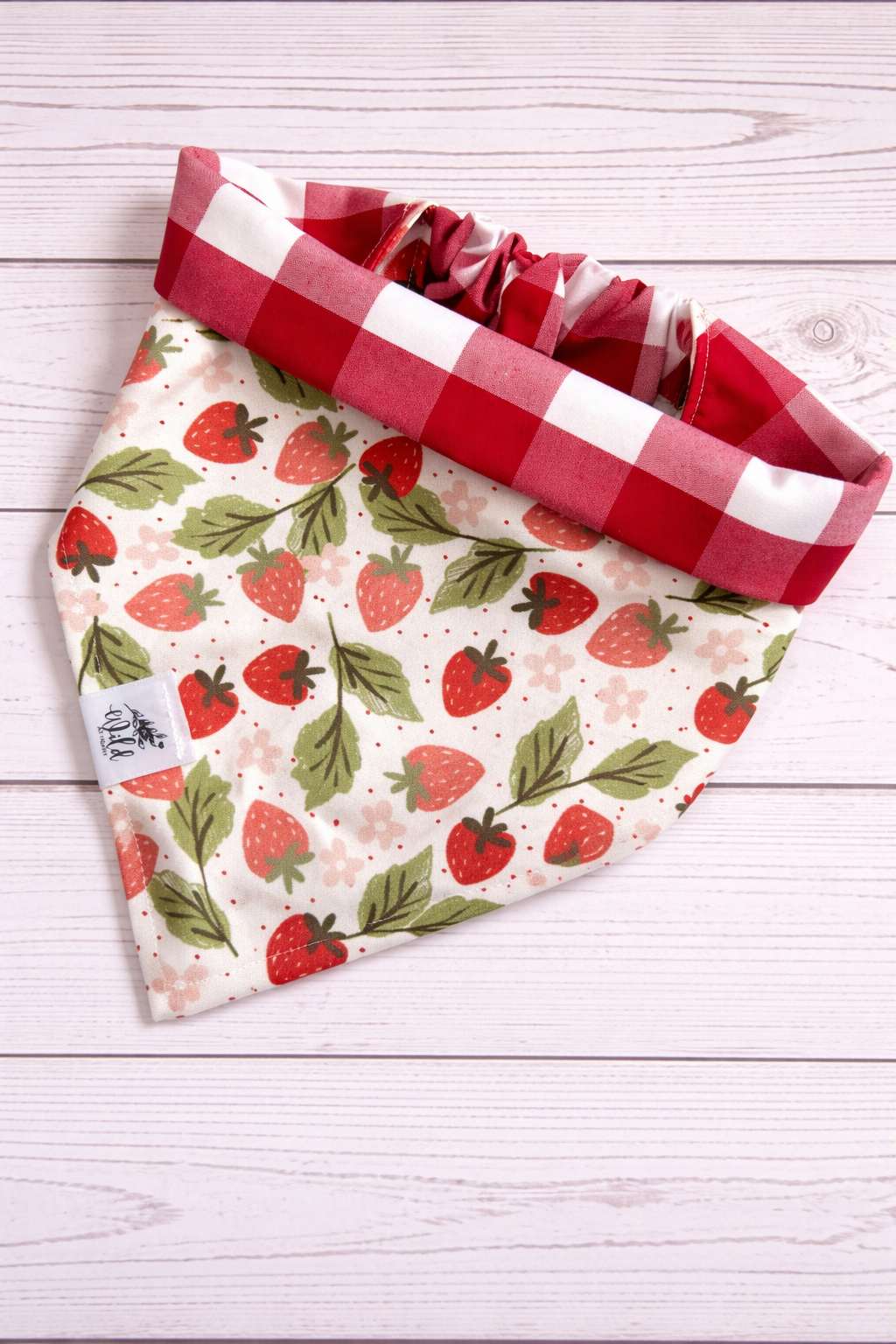 "Berry Sweet Picnic" Reversible Pet Bandana