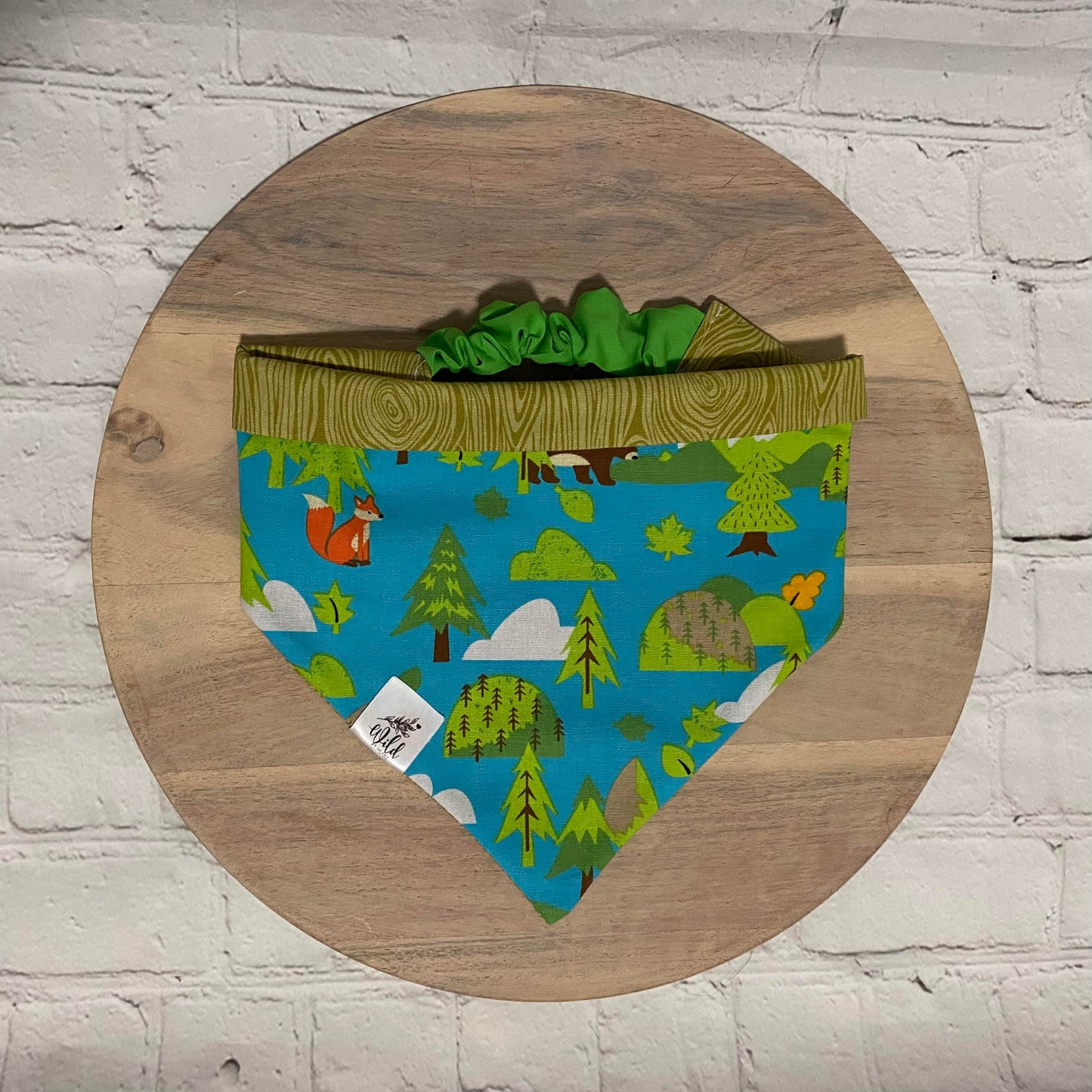 "Woodsy Whimsy" Reversible Pet Bandana