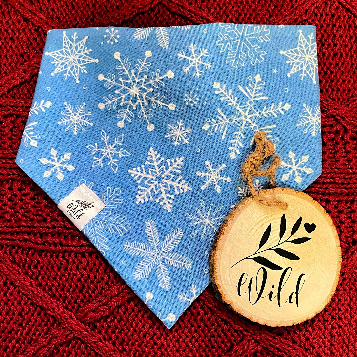 "Snowflake Serenade" Pet Bandana