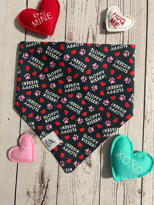 "Sloppy Kisser" Pet Bandana