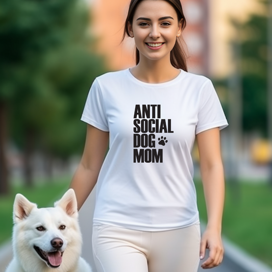 "Anti-Social Dog Mom" T-Shirt