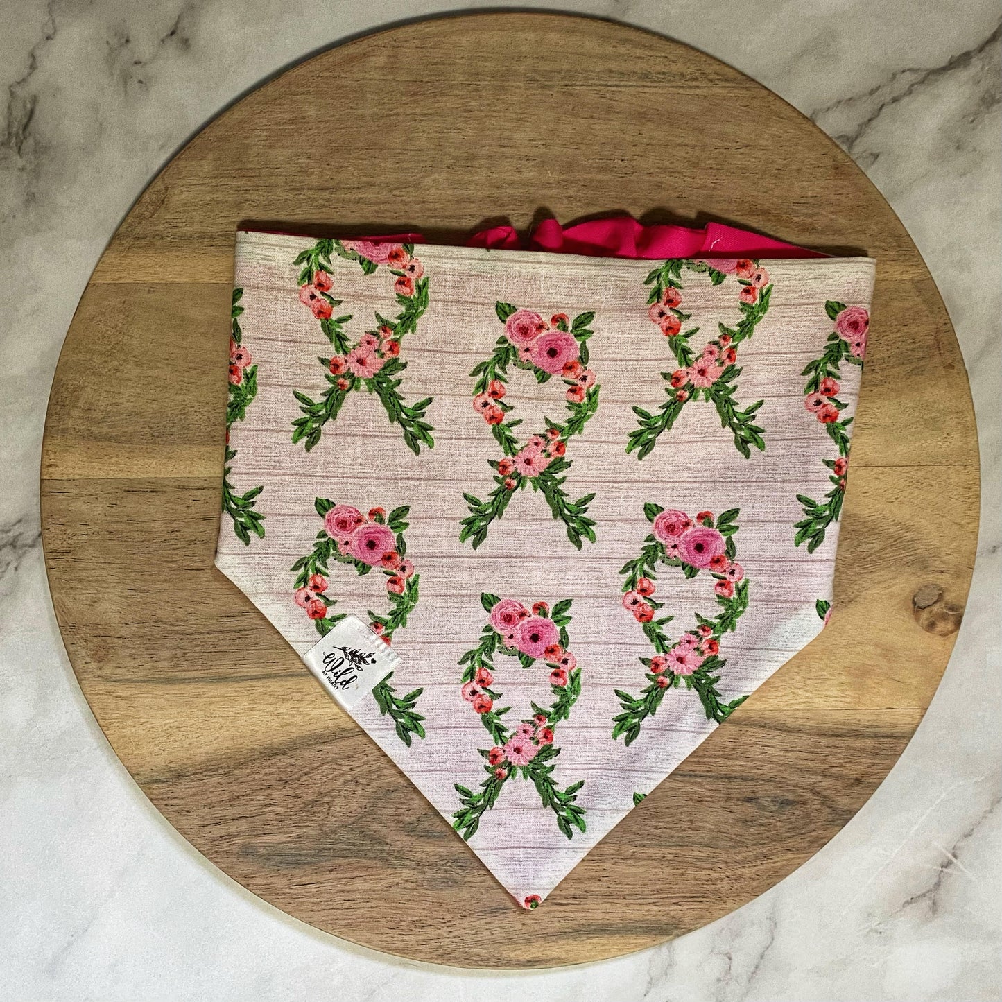 "Floral Hope Wreath" Pet Bandana