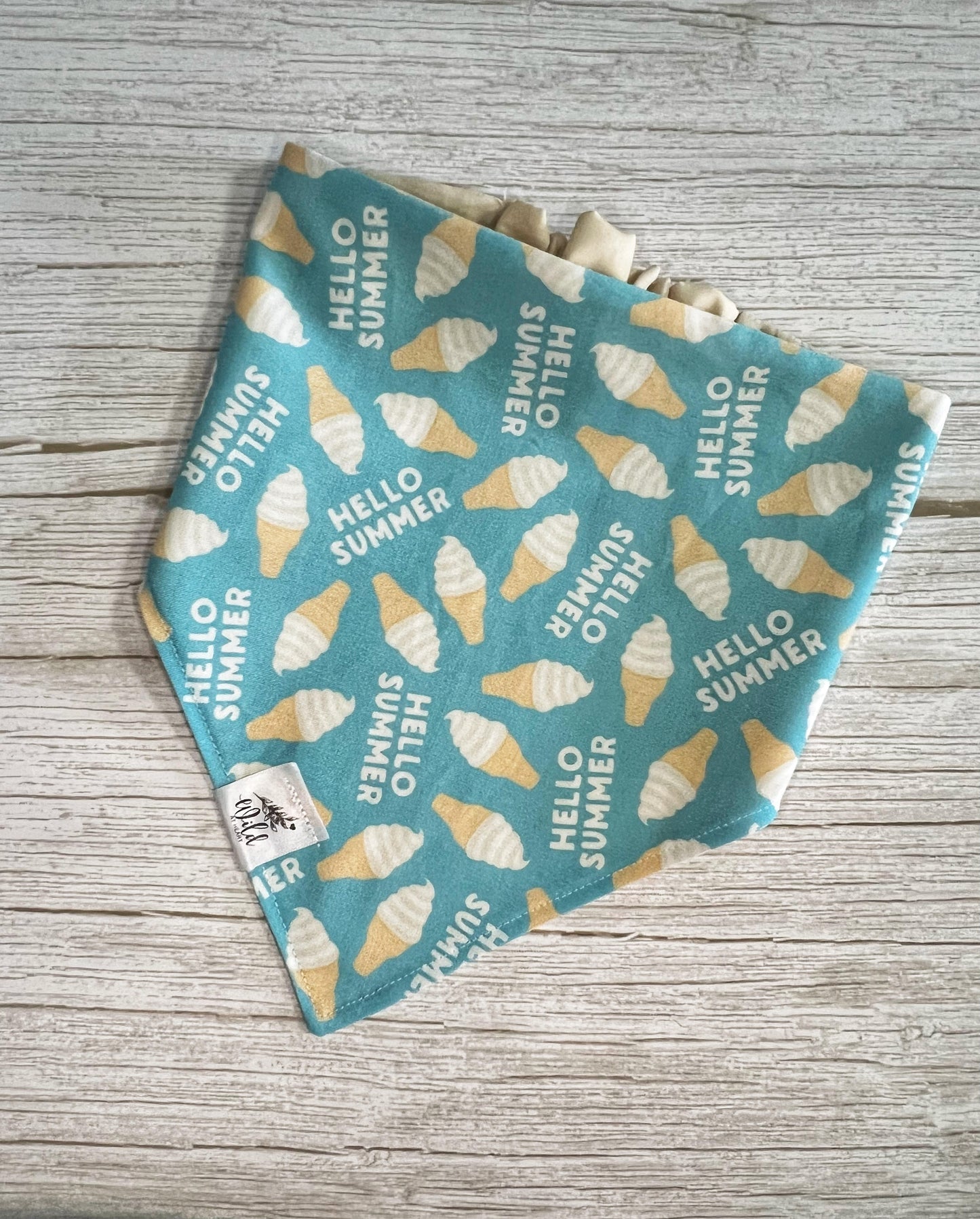 "Hello Summer, Sweet Treat" Pet Bandana