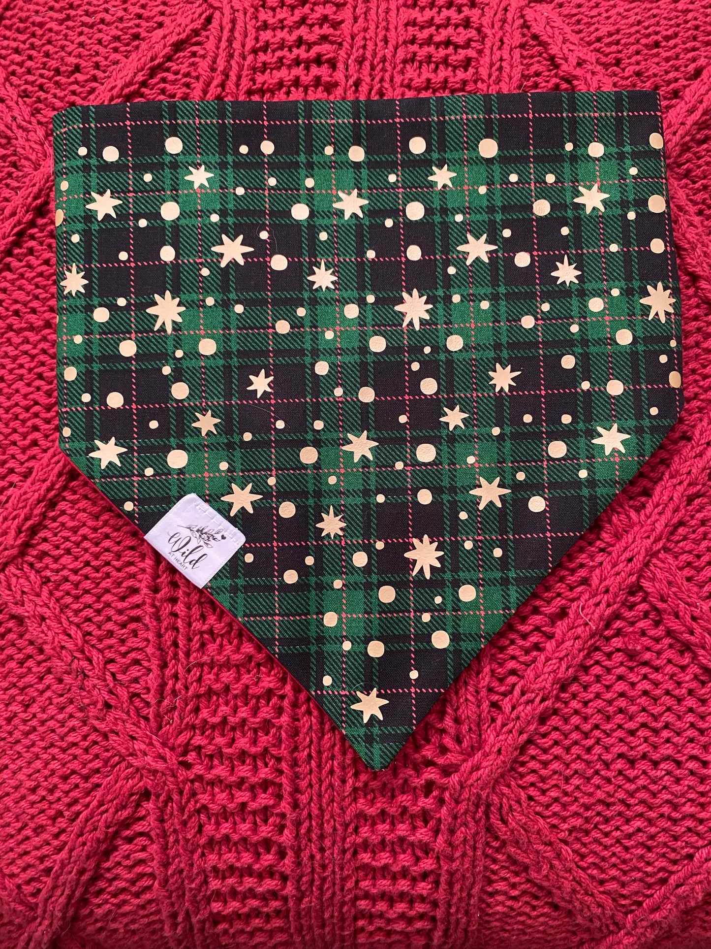 "Tartan Tails of Cheer" Pet Bandana