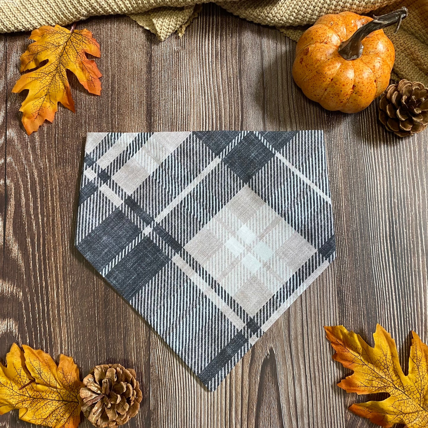 "Moody Meadow Plaid" Pet Bandana