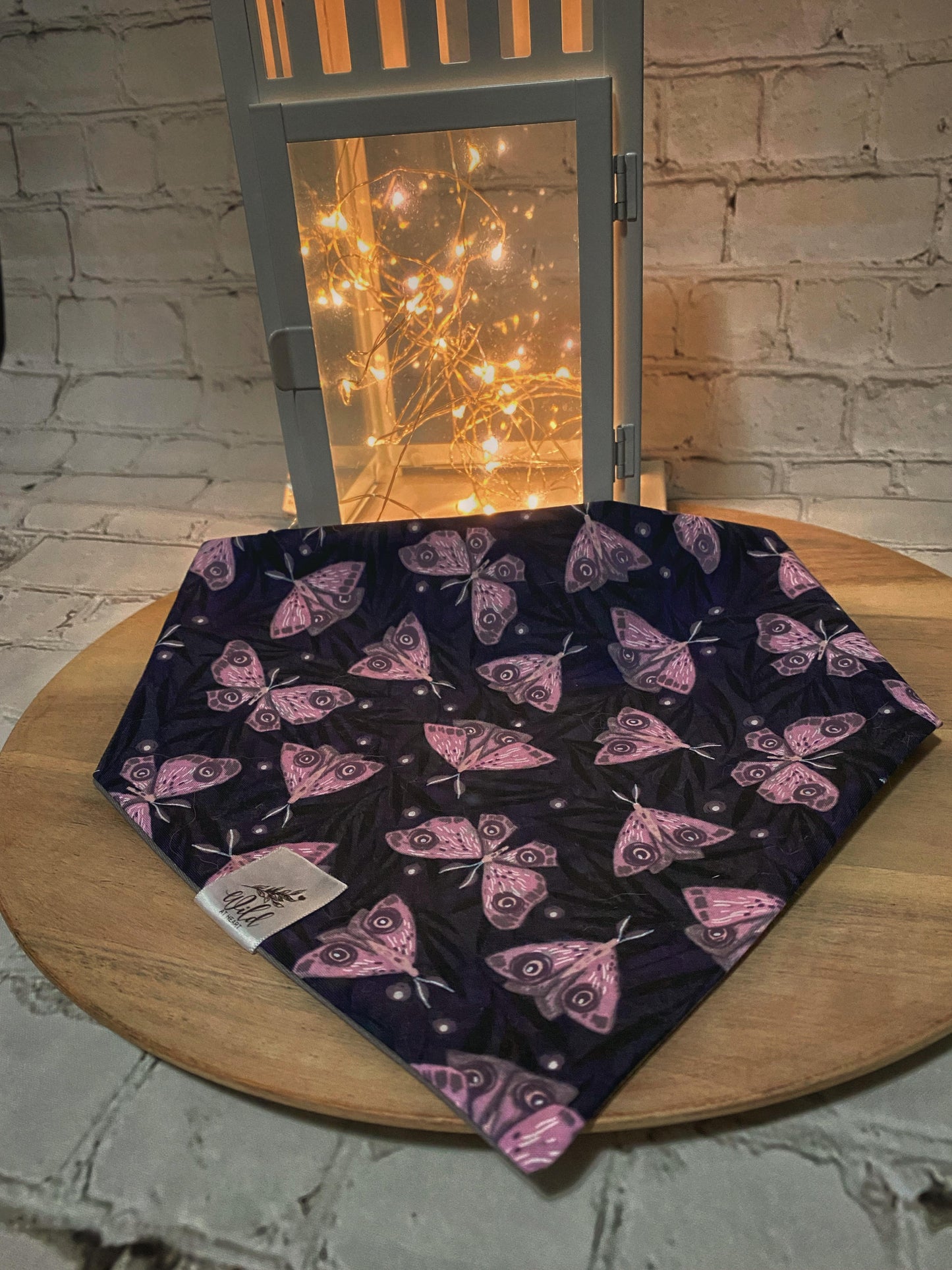 "Twilight Moth Glow” Pet Bandana