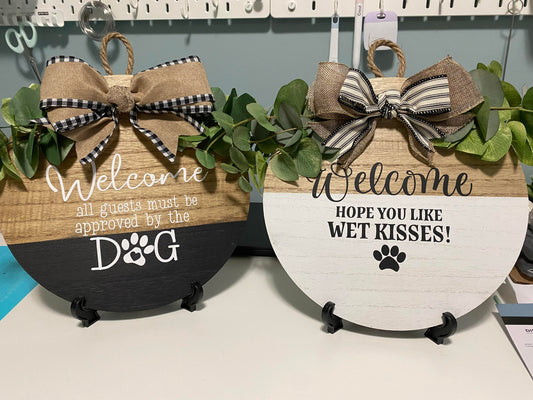 Dog Lover's Welcome Door Signs