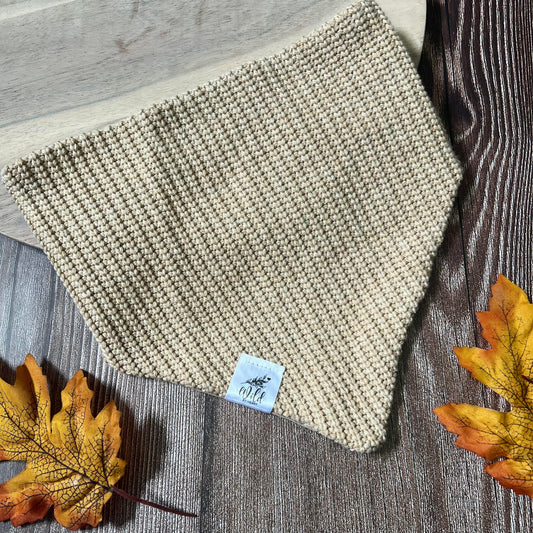 “Vanilla Bean Knit” Pet Bandana