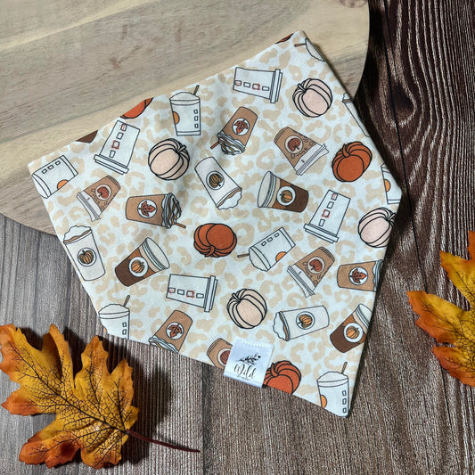 “Latte & Leopard” Pet Bandana