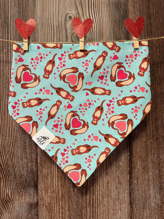 "Otterly in Love" Pet Bandana