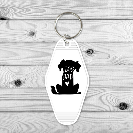 Dog Silhouette Motel Keychain