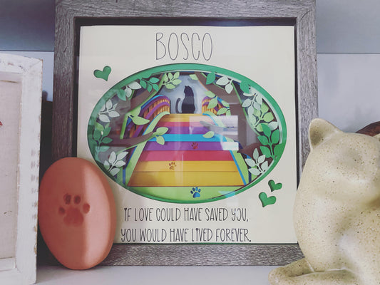 3D Pet Memorial Shadow Box