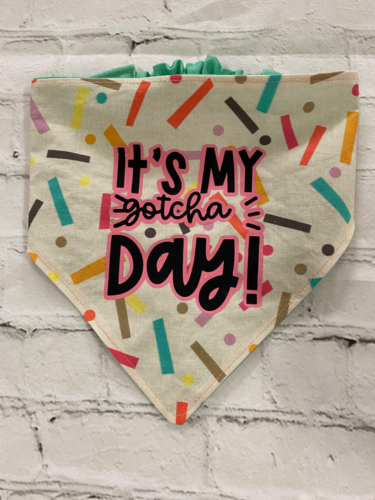 "Confetti Gotcha Day" Pet Bandana