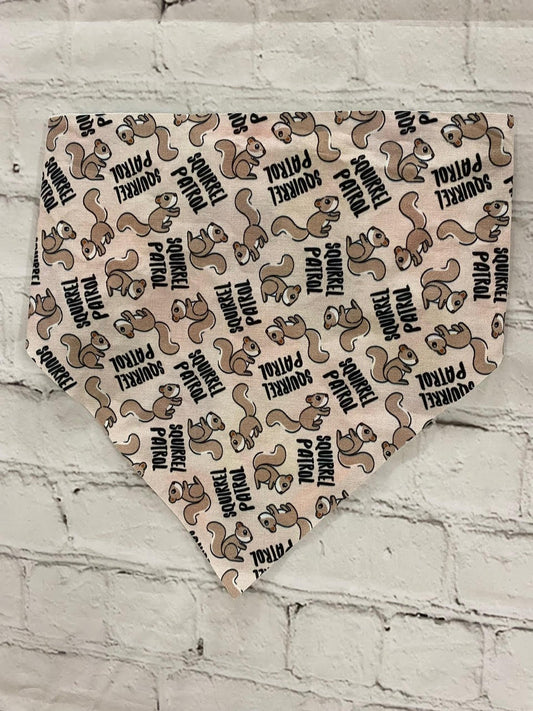 "Squirrel Patrol" Pet Bandana